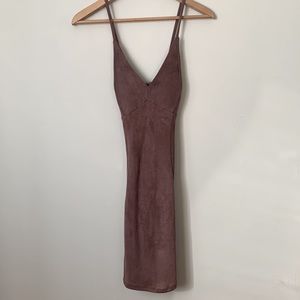 WINDSOR | faux suede mini dress